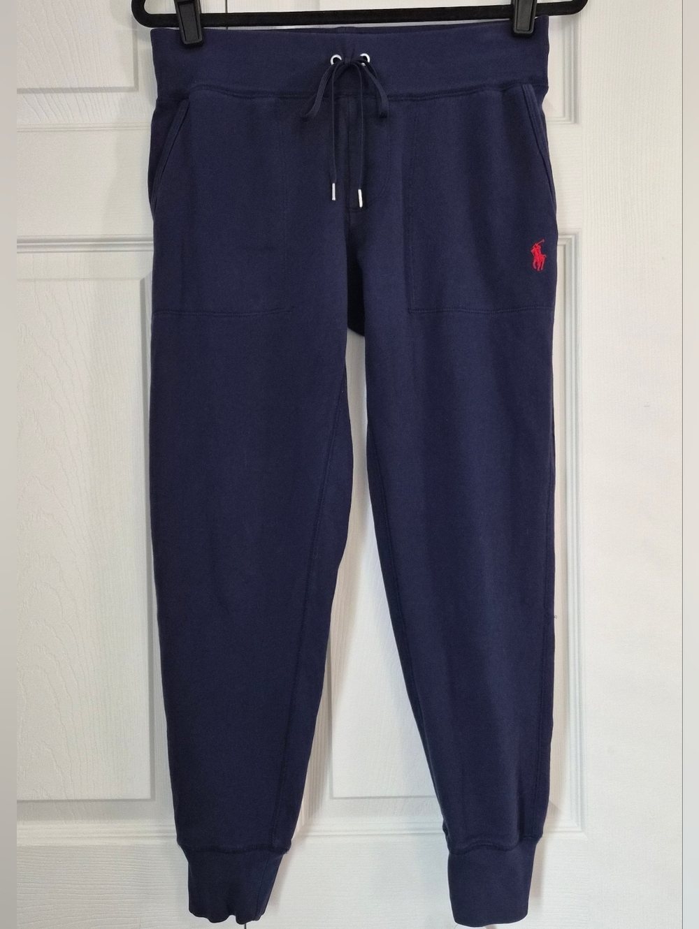 Polo Ralph Lauren Navy Fleece Jogger Sweatpants Petite Small - Picture 2 of 10